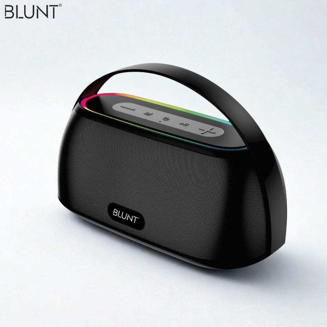 BLUNT SOUNDWAVE T4 – 18W RGB Bluetooth Speaker with 12H Playtime, TWS, FM & More