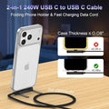 Blunt VOLT X  USB-C Fast Charging Cable | 240W | Built-in Stand & Right-Angle Design 14